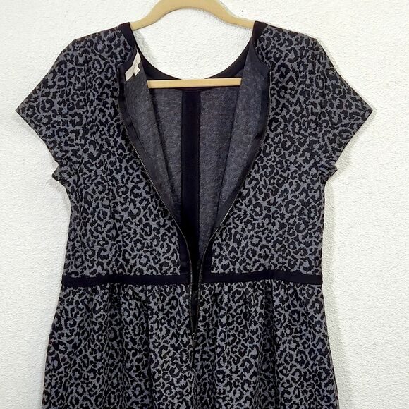 Loft Women’s Dress Office Chic Minimalist Animal Print Cinched Waist Size 12 - Picture 4 of 8